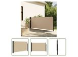 The Living Store Tenda Laterale Estensibile Beige 120X500 Cm