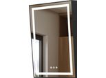 Specchio Da Bagno Illuminato A Led, Antiappannamento, Con Funzione Di Memoria, Nero