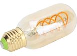 Lampadina Vintage Doppia Spirale E27 4W Led Filamento Flessibile Luce Calda Lampadina Led 220V (Oro)