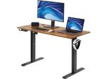 Scrivania Elettrica Regolabile In Altezza - Scrivania In Piedi 140 X 70 Cm - Funzione Di Memoria - Grande Scrivania Elettronica Per Computer - Portata 82 Kg - Scrivania Da Ufficio Marrone - Scrivania Per Pc Sit & Stand