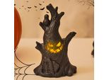 Ceppo Di Albero Fantasma Con Luce Led, Figure Di Ceppo Di Albero Fantasma Di Halloween Incandescenti, Ceppo Di Albero Fantasma A Led A Batteria, 3 Pezzi