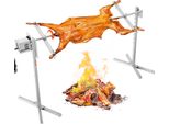 Vevor Griglia Per Agnello, Griglia Per Maialino, Griglia Per Spiedo, Griglia Per Spiedo Bbq Da 60 Kg Per Maiale, Agnello, Capra, Motore Elettrico Da 52 W, Spiedo Commerciale In Acciaio Inox Lunghezza Spiedo 1445 Mm