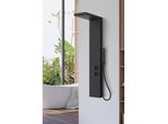 Set Doccia Marwell Rubinetto Doccia Essenza Nero 125X20 Cm - Doccia A Pioggia - Doccetta Con Flessibile