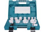Set Seghe A Tazza Makita Bim Contiene: 19 / 22 / 25 / 29 / 35 / 38 / 44 / 51 / 57 / 68 / 75 Mm - (2X) Adattatore - Molla