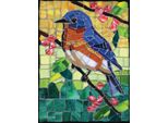 Sunsout Puzzle Di Vetro Colorato Bluebird - Puzzle Da 1000 Pezzi