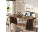 Tavolo Da Pranzo Tribesigns, Tavolo Da Cucina Industriale Per 6-8 Persone, 180 X 79 X 75 Cm, Tavolo Da Pranzo Rettangolare Per Sala Da Pranzo, Cucina, Soggiorno, Marrone