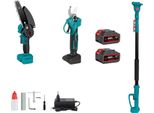 Motosega Elettrica E Potatore, Lama Da 6 Pollici, Motore Brushless, 2 Batterie Spina Ue