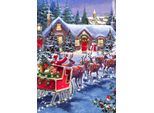 Puzzle Di Natale Bluebird Santa And Sleigh - 500 Pezzi