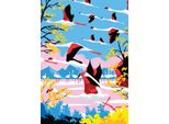 Puzzle Hachette Il Volo Dei Fenicotteri Rosa - Puzzle Da 500 Pezzi