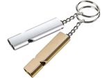 2 Pezzi Fischio, Xcozu Segnale Fischio Fischio Forte Di Emergenza, Fischio Fischio Di Emergenza In Metallo Con Portachiavi, Arbitro All'aperto Fischio Di Sopravvivenza Di Emergenza (Oro, Argento)