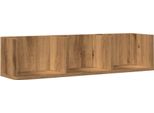 Vidaxl Scaffale Da Parete Per Cd Rovere Artigianale 75X18X18 Cm Materiale A Base Di Legno