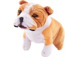 Cane Bulldog Di Peluche Con Suono - 18 Cm