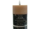 Lumineo Candela Di Cera Led Per Interni Effetto Fiamma Caramello Bianco Caldo Ø 7 Cm Altezza 11,2 Cm