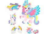 Puzzle Da Pavimento In Schiuma Little Stars Unicorn, 36 Pezzi.