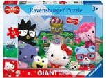 Puzzle Per Bambini Ravensburger 12004076 - Fun In Cherry Town - Puzzle Da Pavimento Con 24 Pezzi Grandi, Per I Fan Di Hello Kitty Dai 3 Anni In Su