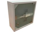 Mobiletto Porta Medicinali Bathroom Solutions, Acciaio Inox/Vetro, 30X12X30 Cm, Bianco