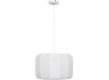Atmosphera Createur D'interieur - Lampada A Sospensione "Tobie"" Cotone Bianco D37Cm"