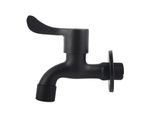 Rubinetto A Parete In Acciaio Inox 304 Nero, Rubinetto Da Giardino Per Bagno (Piscina Con Mop)
