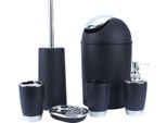 Set Di Accessori Da Bagno Da 6 Pezzi, Portasapone, Dispenser, Tumbler, Portaspazzolino