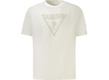 T-Shirt Da Uomo A Maniche Corte Bianca In Cotonelogico Con Logo Stampato