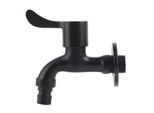 Rubinetto A Parete In Acciaio Inox 304 Nero, Rubinetto Da Giardino Per Bagno (Lavatrice)