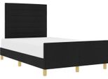 Vidaxl Struttura Letto Con Testiera Nera 140 X 190 Cm In Tessuto