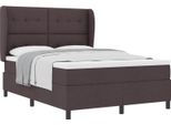 Vidaxl Letto A Molle Con Materasso Marrone Scuro 160 X 200 Cm In Tessuto