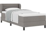 Vidaxl Letto A Molle Con Materasso E Testata Taupe 90 X 190 Cm In Tessuto