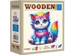 Puzzle In Legno Gattino Colorato 75 Pezzi