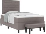 Vidaxl Letto A Molle Con Materasso Taupe 120 X 200 Cm Tessuto
