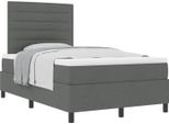 Vidaxl Letto A Molle Con Materasso Grigio Scuro 120 X 200 Cm In Tessuto