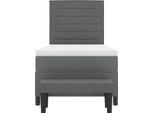 Vidaxl Letto A Molle Con Materasso Grigio Scuro 90 X 190 Cm In Tessuto