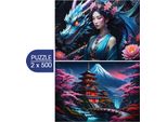 Bluebird Puzzle Puzzle Giappone Spirito Asia Collezione 2X500 Teile