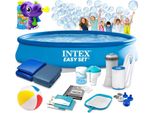 Piscina Da Giardino 457 X 84 Cm 15 In 1 Intex 28158 + Macchina Per Bolle Di Sapone Gratis
