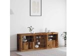 Credenza Vidaxl Led In Legno Recuperato 181,5 X 37 X 67 Cm Materiale A Base Di Legno