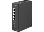 D-Link DIS-100G-06P Switch Gigabit Industriale A 6 Porte Poe 4X Rj45 + 2X Sfp