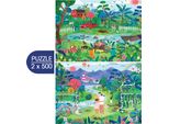 Puzzle Pieces & Peace Ode Au Printemps 2-In-1 500 Teile Bunt