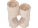 Portacandela In Legno A Forma Di Cuore, 2 Pezzi.