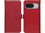 Google Pixel 10/Google Pixel 10 Pro Sleeve - Vera Pelle - Selencia Flip Cover - Rosso