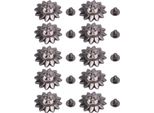 10 Set Di Viti Per Rivetti Rivetto Frontale Da 20 Mm In Metallo E Vite Incrociata Da 4,5 Mm Per Collare In Pelle, Cintura E Borsetta