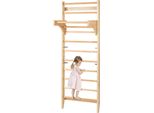 Vevor Scala Svedese A Muro A 10 Gradini Per Arrampicata Indoor In Legno Massiccio, Scala Di Arrampicata Per Parco Giochi Indoor Da 100 Kg Con Barra Di Trazione - Regalo Ideale Per I Bambini