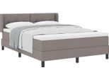 Vidaxl Letto A Molle Con Materasso Taupe 190 X 140 Cm Poliestere