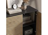 Vicco Cassettiera Eliza, 80 X 81.2 Cm Con 2 Porte, Nero/Quercia