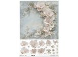 Carta Di Riso Per Decoupage Carta Artigianale Per Decoupage A3 R1449L Fiori 3D