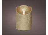 Candela Led Waving In Cera Dorata Ø7,5Xh10Cm