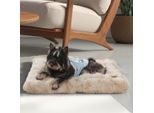 Wisfor Lettino Per Cani Lavabile Antiscivolo, Soffice Cuscino Per Cani, Copridivano Per Cani Impermeabile E Sfoderabile M: 76X51X10 Cm, Beige