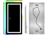 Specchio Da Bagno, Sensore Tattile, Retroilluminazione Rgb, 120X60Cm (48X24Inch), Alluminio