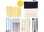 38Pcs Clay Tools Kit Portatile In Ceramica - Polimero - Scultura Con Borsa Di Stoccaggio Per Intagliatore