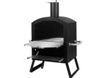 Dms® Germany Forno Per Pizza - Forno A Legna Mobile Da Esterno - Pietra Per Pizza E Griglia Per Grigliare - Giardino, Terrazza E Balcone - Pizza E Pane Croccanti Con Forno A Pietra