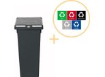 Plafor - Fit Bin Con Coperchio 52L - Riciclaggio - Grigio